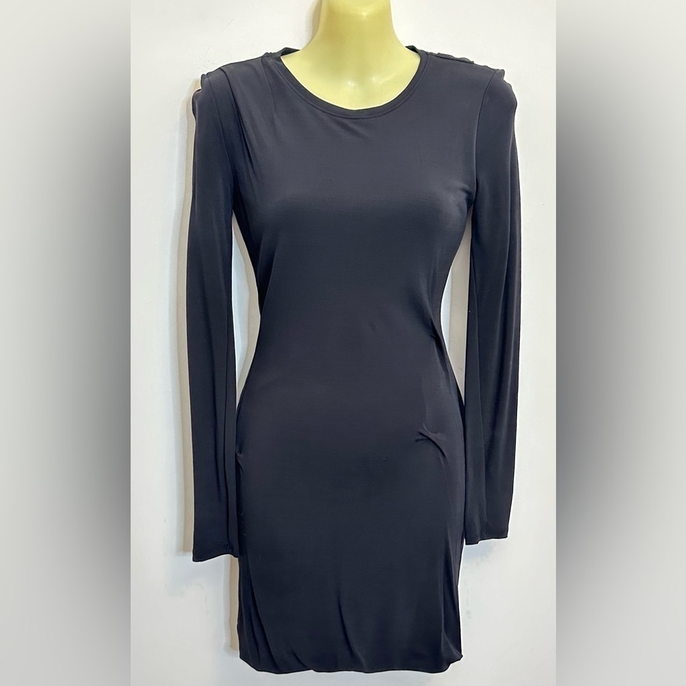 rag & bone Fitted Long Sleeve Black Mini Dress size XXS
